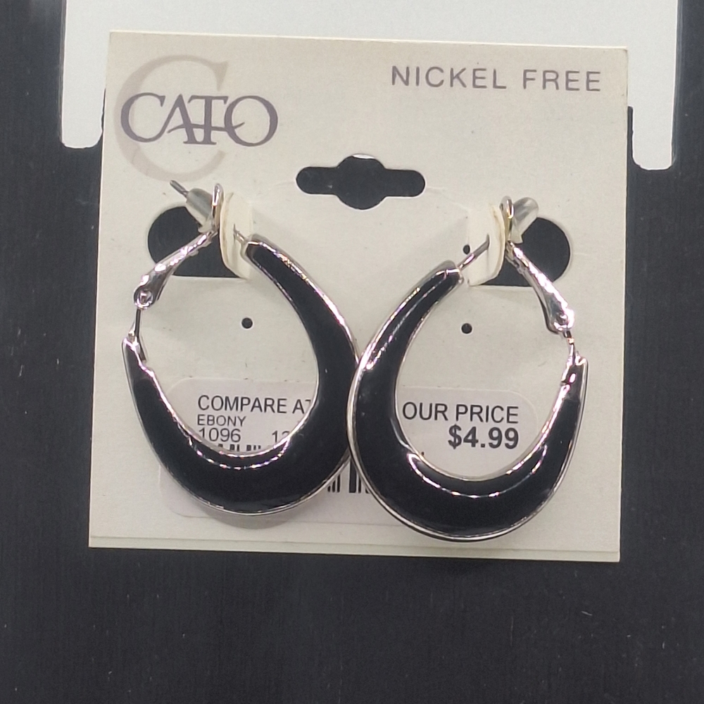 Cato Silver Hoop Earrings
